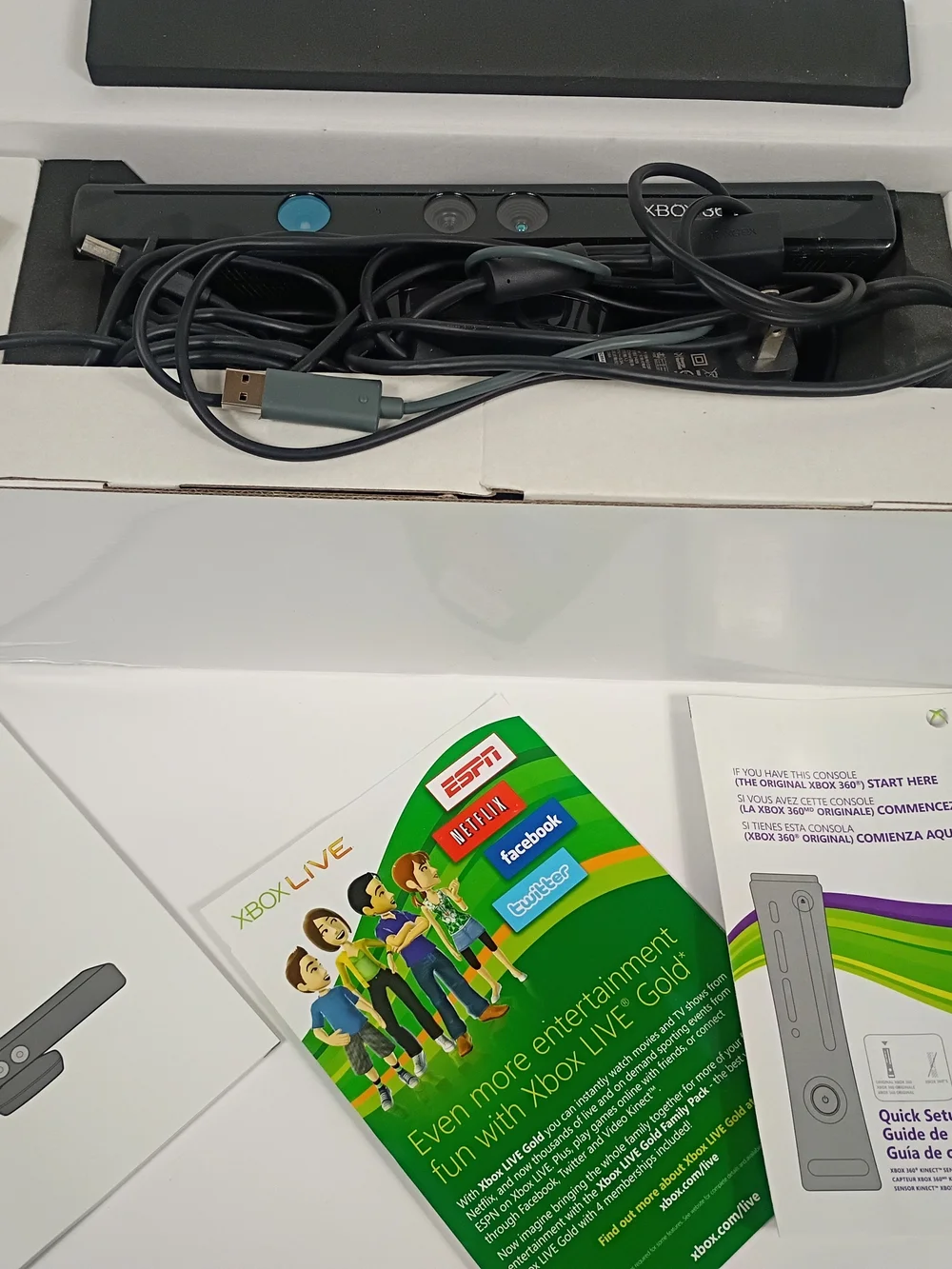 Xbox 360 Kinect Sensor - Black... No Game Only The Kinect